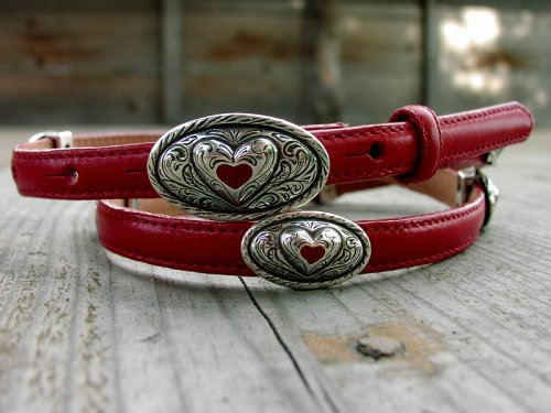 画像クリックで大きく確認できます　Click↓1: レディース ハート ベルト（レッド）/Heart Belt(Red)