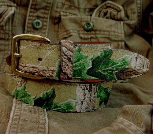 画像クリックで大きく確認できます　Click↓2: カモ柄レザーベルト/Camo Design Leather Belt