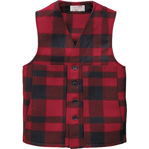 画像クリックで大きく確認できます　Click↓1: フィルソン マッキーノ ウールベスト（レッド×ブラック）/Filson Mackinaw Wool Vest