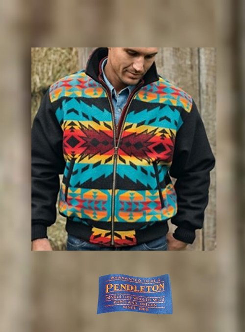 画像クリックで大きく確認できます　Click↓1: ペンドルトン ジャケット/Pendleton Wool Jacket(Turquoise/Hawkeye)