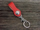 ファニー 5￠ループキーホルダー（ディアスキンレッド/インディアン）/Funny 5￠Loop Key Holder(Deerskin Red)