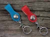 ファニー 5￠ループキーホルダー（ディアスキンレッド・ターコイズ/バッファロー）/Funny 5￠Loop Key Holder(Deerskin)