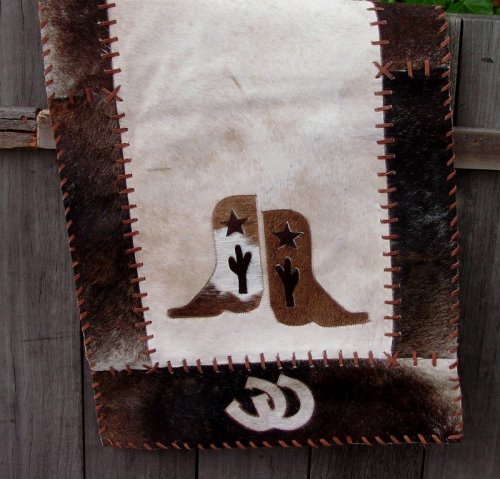 画像クリックで大きく確認できます　Click↓3: 牛毛皮 ウエスタン ラグ（カウボーイブーツ）/Cowhide Western Boot Rug