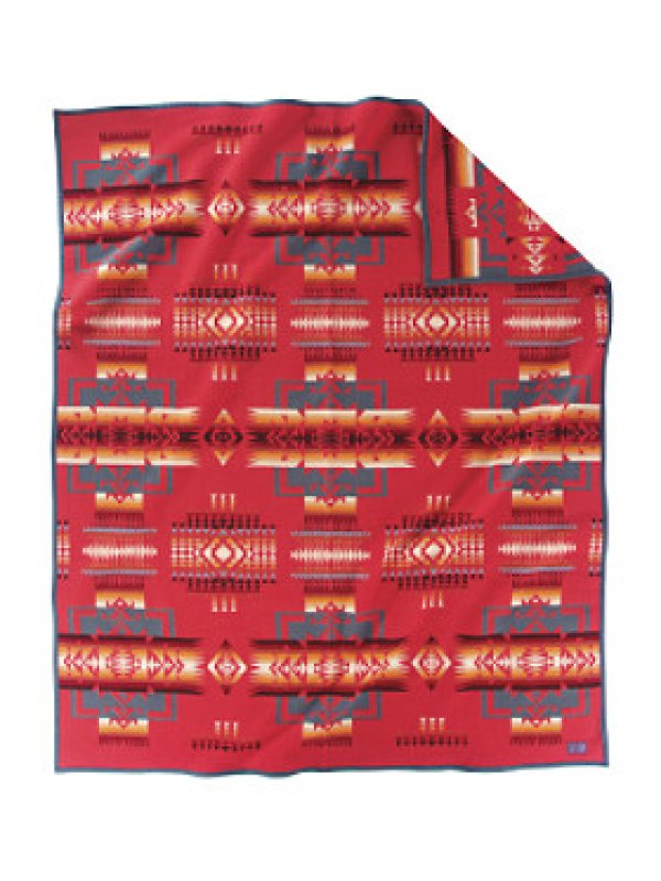 画像1: ペンドルトン チーフジョセフ ムチャチョ ブランケット（コーラル）/Pendleton Chief Joseph Muchacho Blanket(Coral)