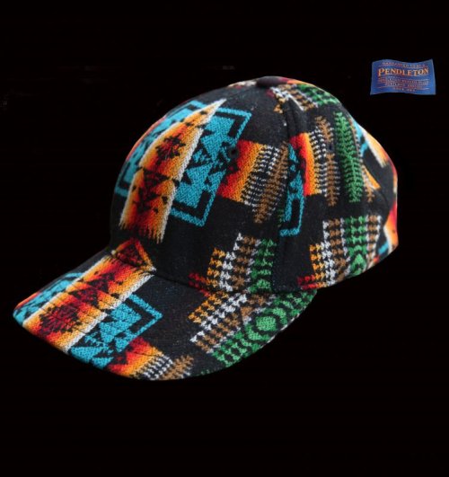 画像クリックで大きく確認できます　Click↓1: ペンドルトン チーフジョセフ キャップ（ブラック）/Pendleton Wool Cap(Chief Joseph/Black)