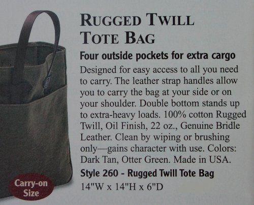 画像クリックで大きく確認できます　Click↓2: フィルソン トートバッグ（カーキ）/Filson Rugged Twill Tote Bag(Tan)