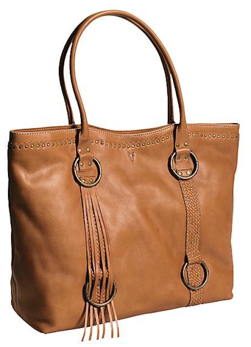 画像クリックで大きく確認できます　Click↓1: FRYE フリンジトートバッグ（コニャック）/FRYE Tote bag(Cognac/Women)