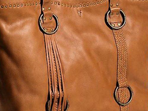 画像クリックで大きく確認できます　Click↓2: FRYE フリンジトートバッグ（コニャック）/FRYE Tote bag(Cognac/Women)