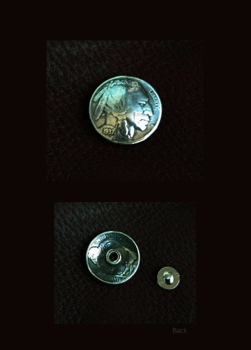 画像クリックで大きく確認できます　Click↓2: インディアン コンチョ シカゴ スクリュー/Indian Coin Concho 21mm Chicago Screw