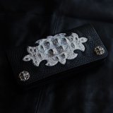 ファニースロー クラウン ウォレット ブラック・ホーンバック クロコダイル クラウン ナチュラル/Funny Slow Crown Wallet Black