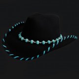 ウール ウエスタンハット ターコイズレジェンド（ブラック）/Western Hat(Black)