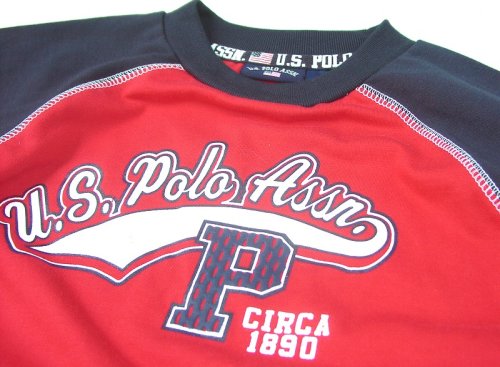 画像クリックで大きく確認できます　Click↓2: Tシャツ（レッド・ネイビー）・The United　States Polo AssociationTシャツ（レッド・ネイビー）・The United　States Polo Association