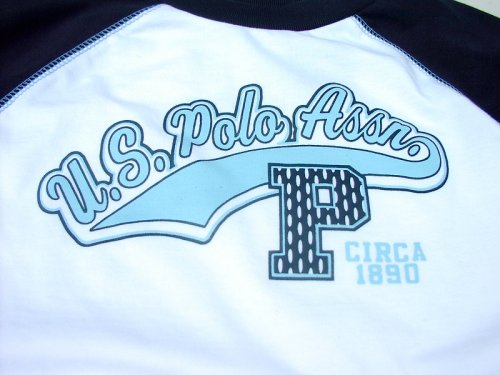 画像クリックで大きく確認できます　Click↓2: Tシャツ（ホワイト・ネイビー）・The United　States Polo Association