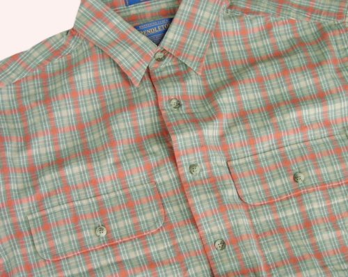 画像クリックで大きく確認できます　Click↓2: ペンドルトン半袖シャツ（オレンジプラッド）S/Pendleton Short Sleeve Shirt