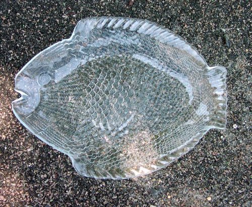 画像クリックで大きく確認できます　Click↓2: フィッシュ ガラス皿/Fish Glass Plate