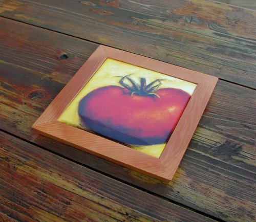 画像クリックで大きく確認できます　Click↓2: セラミックトリベット（鍋敷き）/Ceramic Trivet(Tomato)