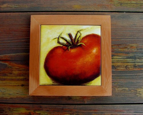 画像クリックで大きく確認できます　Click↓1: セラミックトリベット（鍋敷き）/Ceramic Trivet(Tomato)