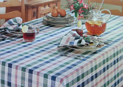 画像クリックで大きく確認できます　Click↓3: テーブルクロス Sonoma Plaid/Fabric Tablecloth 52"×70"Oblong