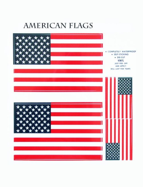 画像クリックで大きく確認できます　Click↓1: アウトドア仕様 防水ステッカー American Flags