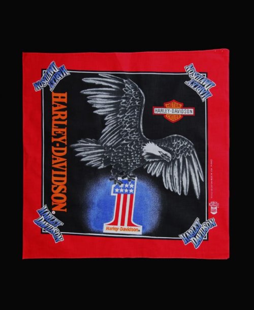 画像クリックで大きく確認できます　Click↓1: ハーレーダビッドソン バンダナ（レッド・HARLEY-DAVIDSON1）/Harley Davidson Bandana