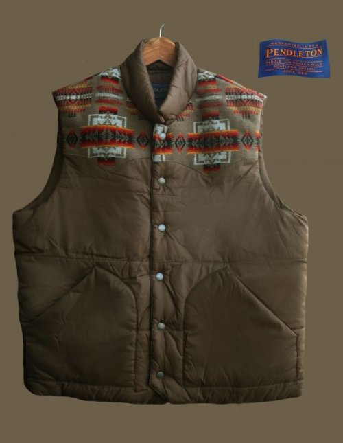 画像クリックで大きく確認できます　Click↓1: ペンドルトン ウエスタン ベスト（チーフジョセフ・タン）/Pendleton Vest(Tan Mini Chief Joseph)