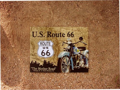画像クリックで大きく確認できます　Click↓3: ブリキ看板（Tinサイン・メタルサイン）ルート66マザーロード/US　Route66　The Mother Road