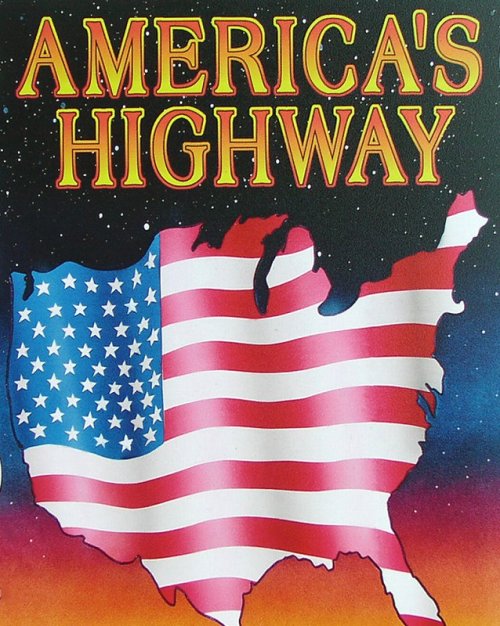 画像クリックで大きく確認できます　Click↓2: ルート66 アメリカンハイウェイ メタルサイン/Route 66 Metal Sign America's Highway