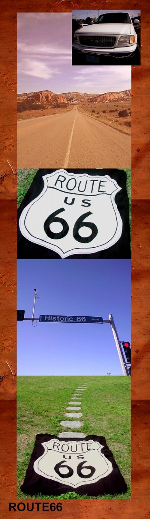 画像クリックで大きく確認できます　Click↓1: ルート66 フリース/Route66 Fleece Throw