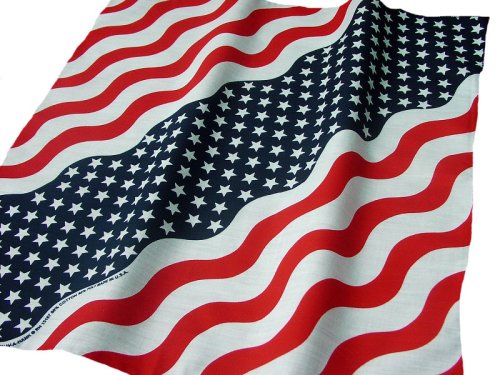 画像クリックで大きく確認できます　Click↓1: バンダナ（アメリカ国旗・ウェーブ）/Bandana US Flag Wave