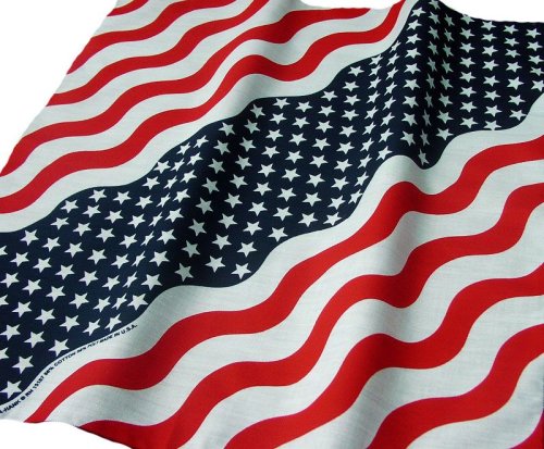 画像クリックで大きく確認できます　Click↓2: バンダナ（アメリカ国旗・ウェーブ）/Bandana US Flag Wave