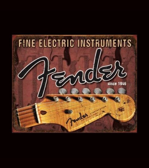 画像クリックで大きく確認できます　Click↓1: フェンダー Fender ヴィンテージ メタルサイン