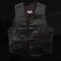 ウエスタン レザー ベスト（ブラック）/Western Leather Vest(Black)