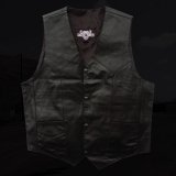 ウエスタン レザー ベスト（ブラック）/Western Leather Vest(Black)