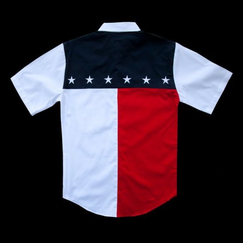 画像クリックで大きく確認できます　Click↓2: スカリー USA 刺繍シャツ（メンズ 半袖/アメリカンフラッグ）/Scully Short Sleeve Western Shirt