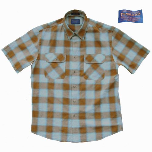 画像クリックで大きく確認できます　Click↓1: ペンドルトン半袖シャツ（コッパーブルーチェック）/Pendleton Short Sleeve Hiker Shirt