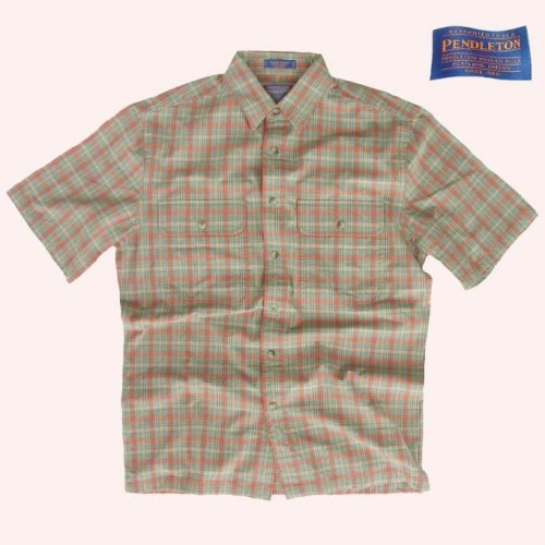 画像クリックで大きく確認できます　Click↓1: ペンドルトン半袖シャツ（オレンジプラッド）S/Pendleton Short Sleeve Shirt