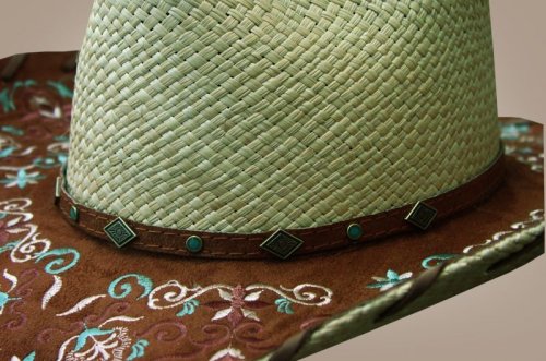 画像クリックで大きく確認できます　Click↓2: パナマ ストロー ハット（ブラウン・ナチュラル）/Western Straw Hat(Natural)