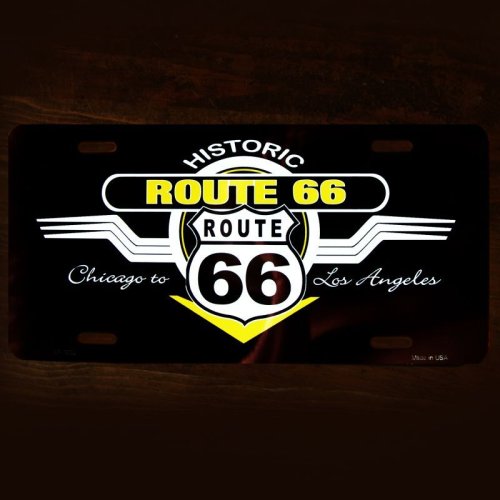 画像クリックで大きく確認できます　Click↓1: ルート66 ライセンスプレート シカゴ-カリフォルニア/Route66 License Plate