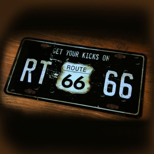 画像クリックで大きく確認できます　Click↓1: ルート66 ライセンスプレート RT66/Route 66 License Plate