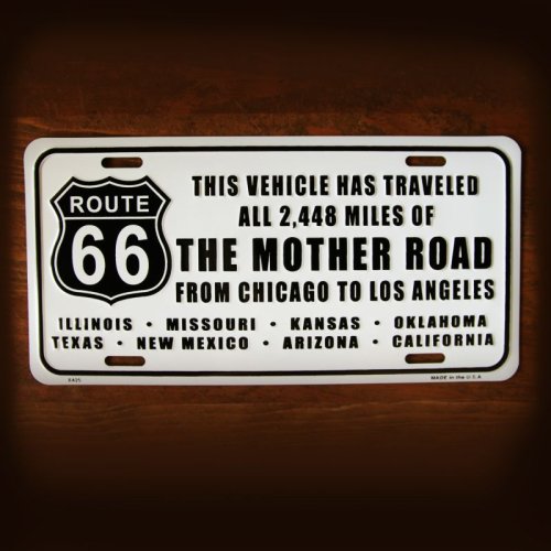 画像クリックで大きく確認できます　Click↓1: ルート66 ライセンスプレート 2448マイル/Route66 License Plate