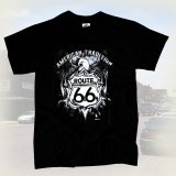 ルート66 半袖Tシャツ（ブラック・イーグル）/Route 66 T-shirt