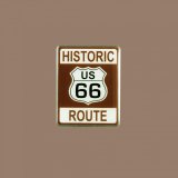 ルート66 ピンバッジ ヒストリック・ブラウン/Pin Route66