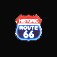 ルート66 ピンバッジ ネオンサイン/Pin Route66