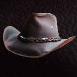 レザー ハット（ブラウン）/Genuine Leather Hat(Brown)