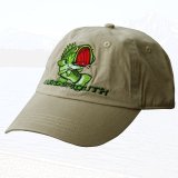 風飛び防止 キャップキーパー付 フィッシュキャップ（カーキ）/Baseball Cap with Hat Tether