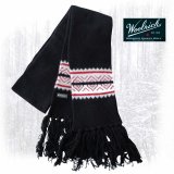 ウールリッチ マフラー（ブラック・ホワイト・レッド）/Woolroch Muffler(Women's)