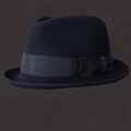 ウール フェドラ ハット（ブラック）/Wool Fedora Hat (Black) 