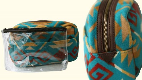 画像クリックで大きく確認できます　Click↓3: ペンドルトン トイレタリーバッグ（コヨーテビュートスカーレット）/Pendleton Toiletry Bag