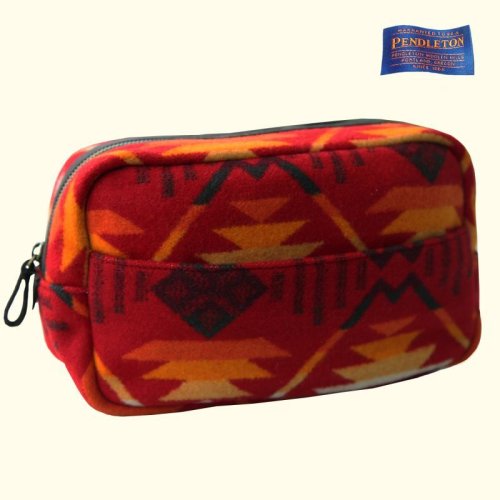 画像クリックで大きく確認できます　Click↓1: ペンドルトン トイレタリーバッグ（コヨーテビュートスカーレット）/Pendleton Toiletry Bag