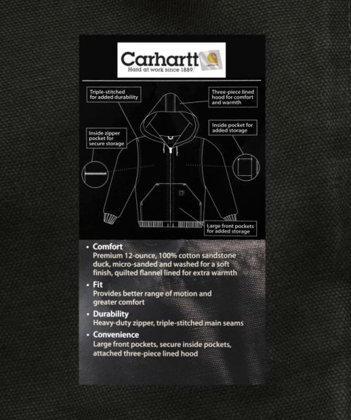 画像クリックで大きく確認できます　Click↓3: カーハート サンドストーン アクティブ ジャケット カーハートブラウン アイオワホークアイズM/Carhartt Sandstone Active Jacket
